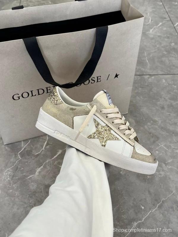 2024 Unisex GGDB White Beige Suede Leather Low-Top Sneakers MJ00260