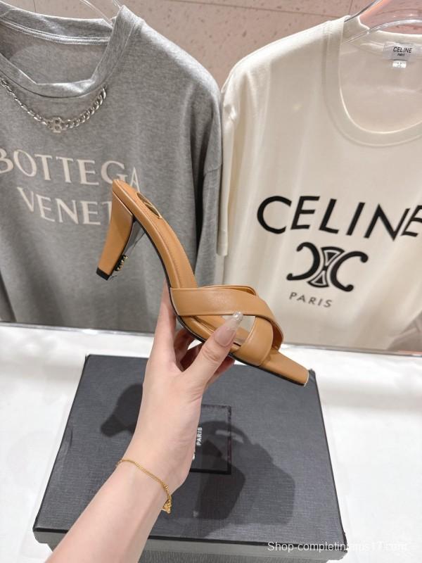 2025 Women Yves Saint Laurent Beige Leather High Heels