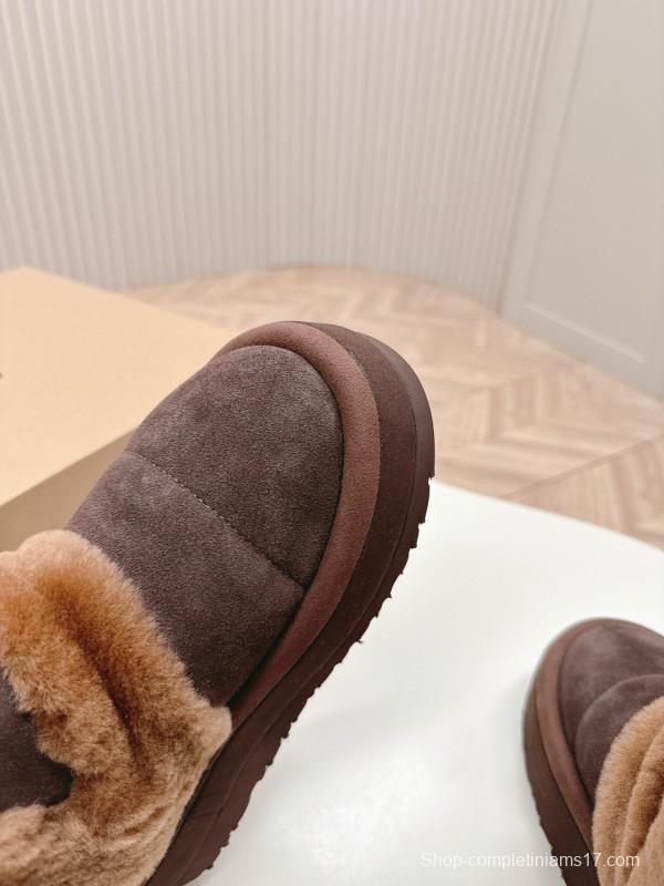 2024 Women UGG Brown Sheepskin Snow Boots MJ00320