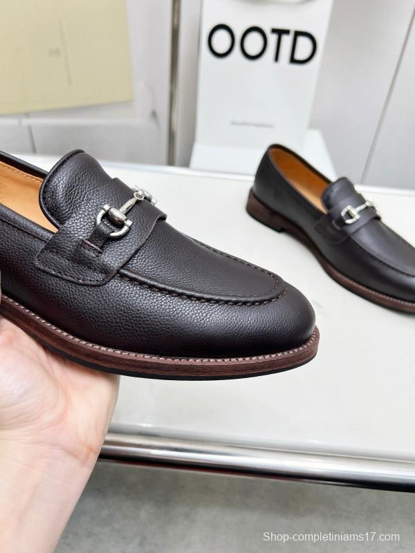 2024 Men Brunello Cucinelli Black Leather Loafers