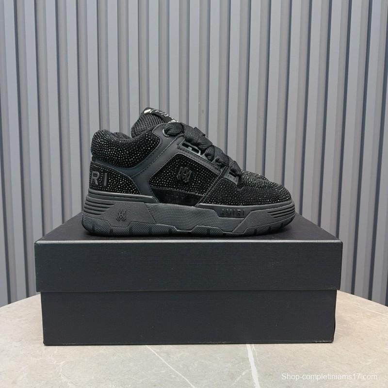 2024 Unisex Amiri Black Leather Sneakers MJ00410