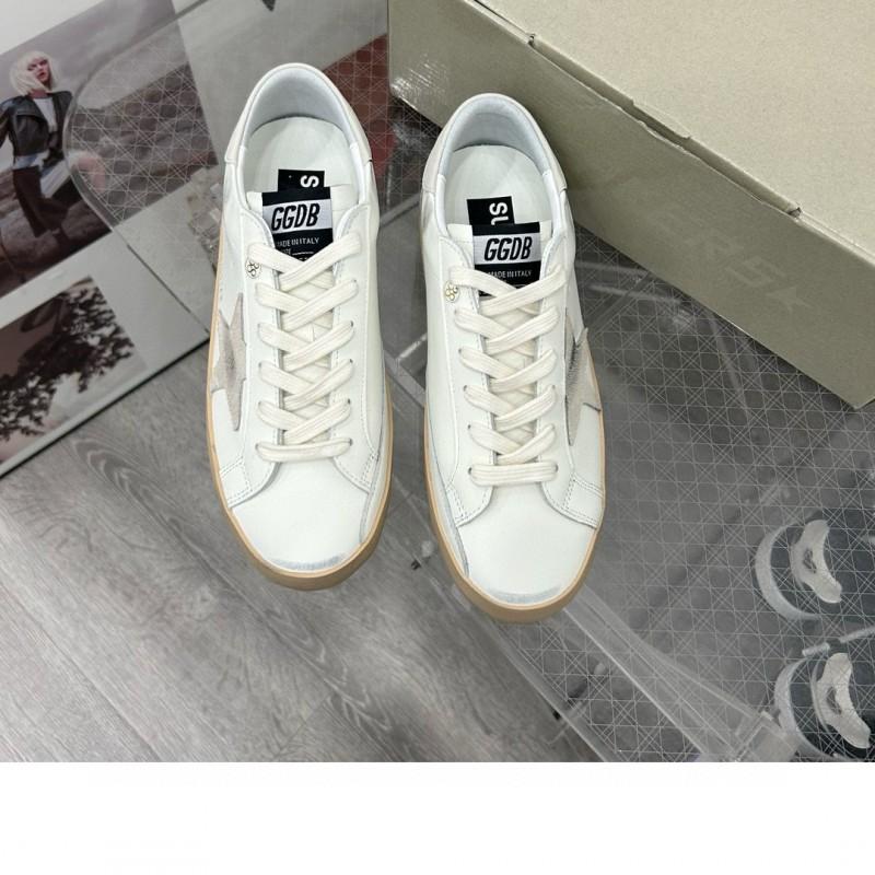 2025 Women GGDB White Grey Leather Sneakers MJ00260