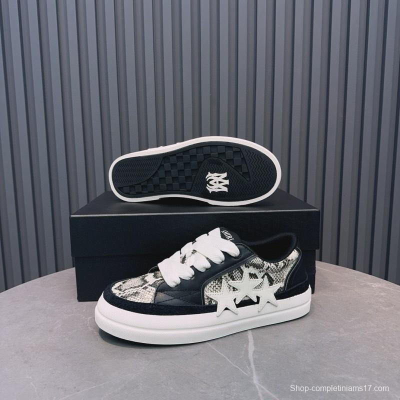 2024 Unisex Amiri Black White Leather Sneaker MJ00300