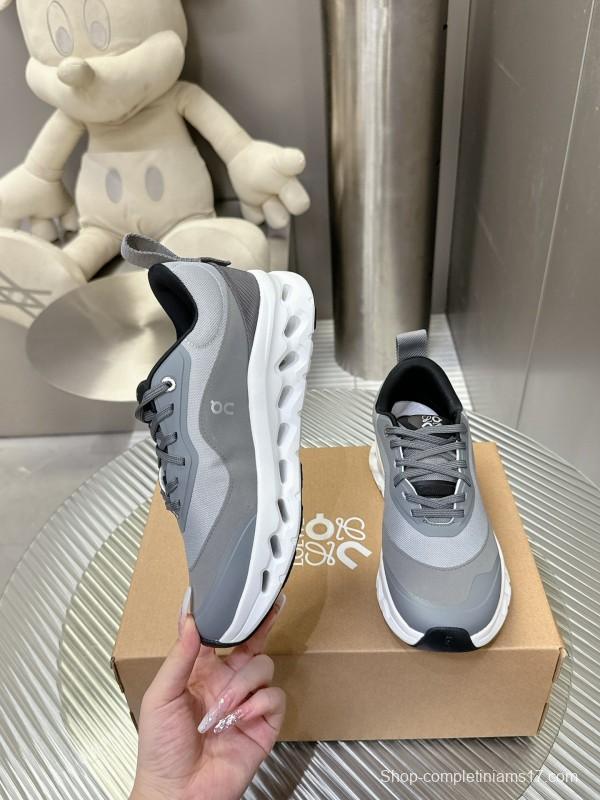 2025 Women Loewe Grey Mesh Leather Sneakers CloudTec Phase