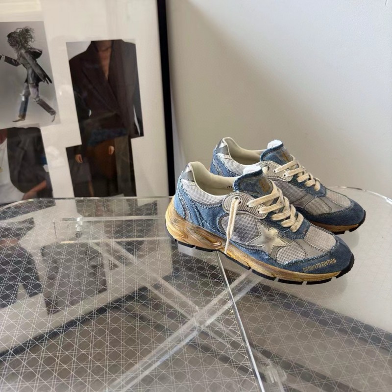 2024 Unisex GGDB Grey Blue Mesh Suede Sneakers