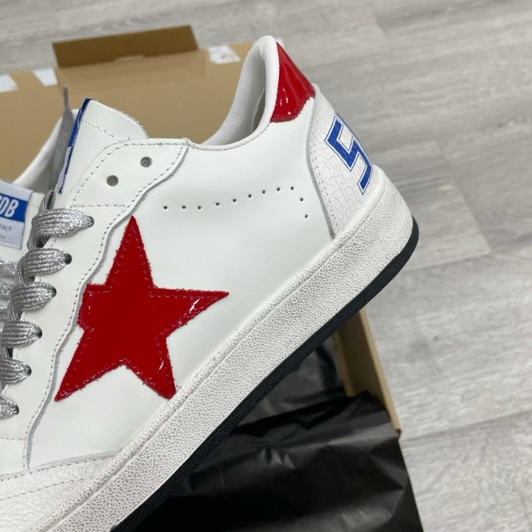 2024 Unisex GGDB White Red Leather Sneakers MJ00260