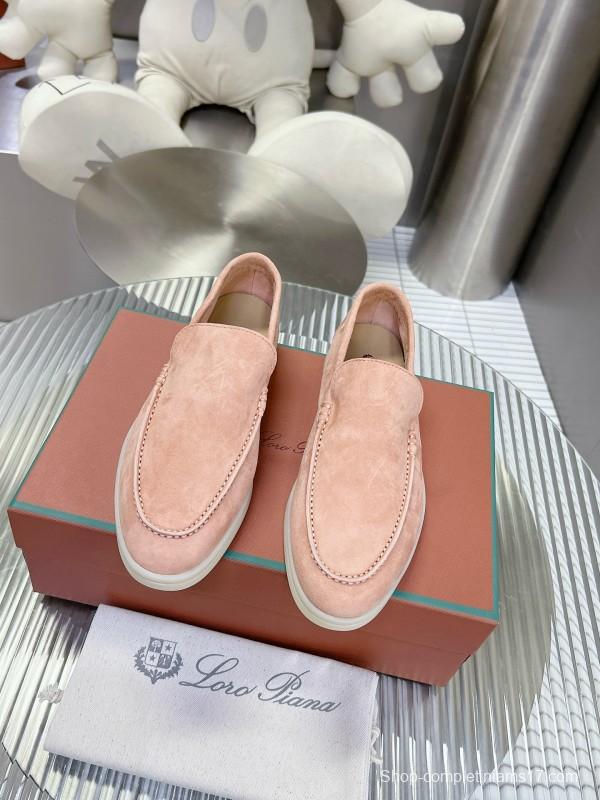 2024 Women Le Parmentier Pink Suede Loafers
