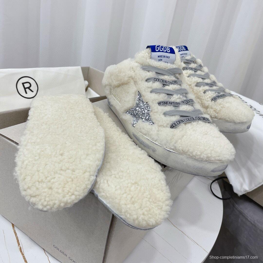 2024 Slippers GGDB White Shearling Star MJ00280