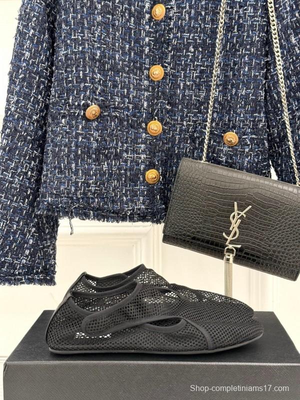 2025 Women AlAIA Black Mesh Casual Shoes