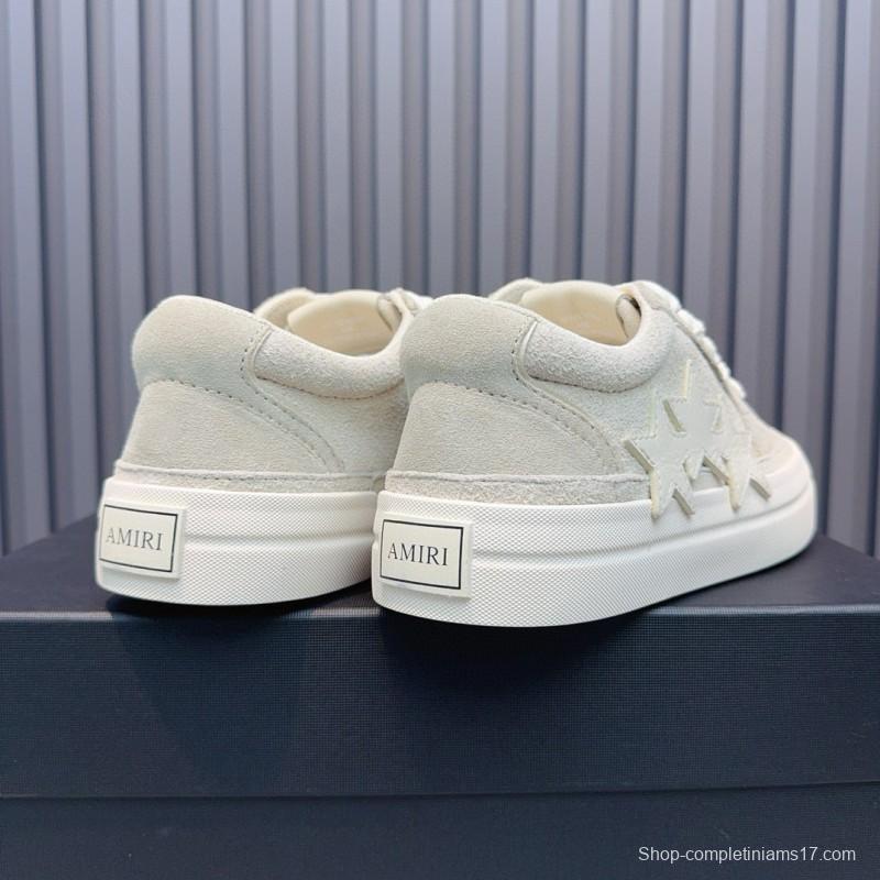 2024 Unisex Amiri White Leather Sneakers MJ00300
