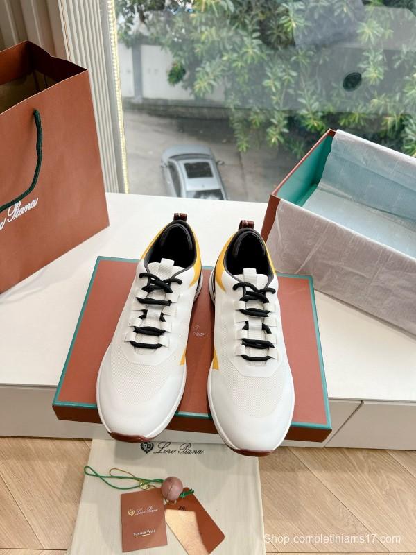 2024 Unisex Le Parmentier White Yellow Black Knit Sneakers Top Version MJ00340