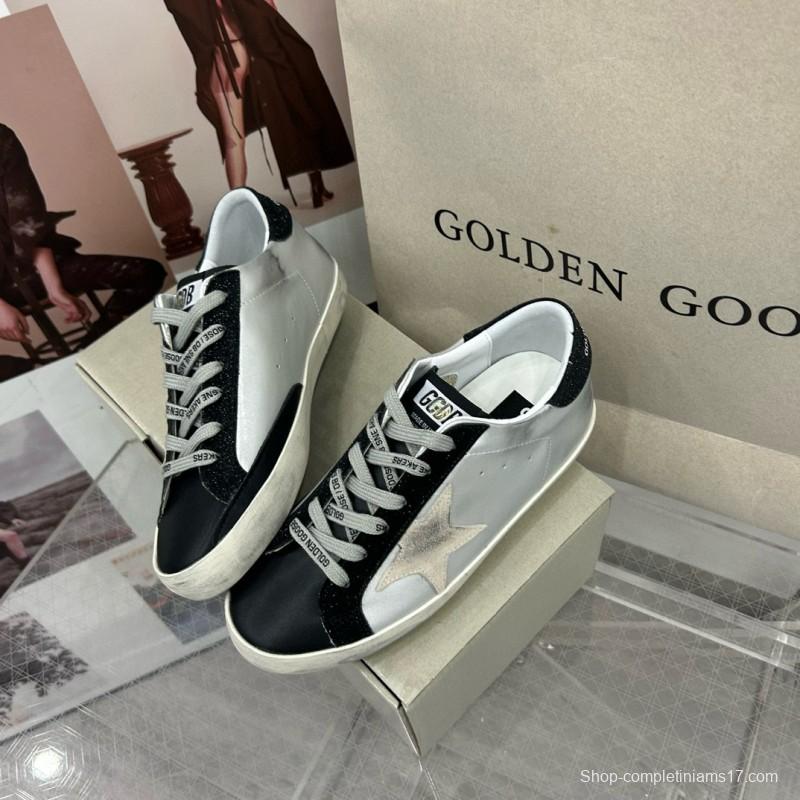 2025 Women GGDB White Black Leather Suede Sneakers