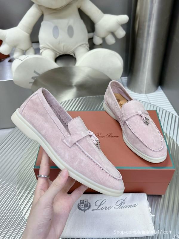 2024 Unisex LP Pink Suede Loafers MJ00270