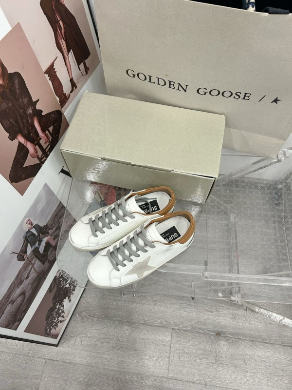 2025 Unisex GGDB White Brown Leather Sneaker MJ00260