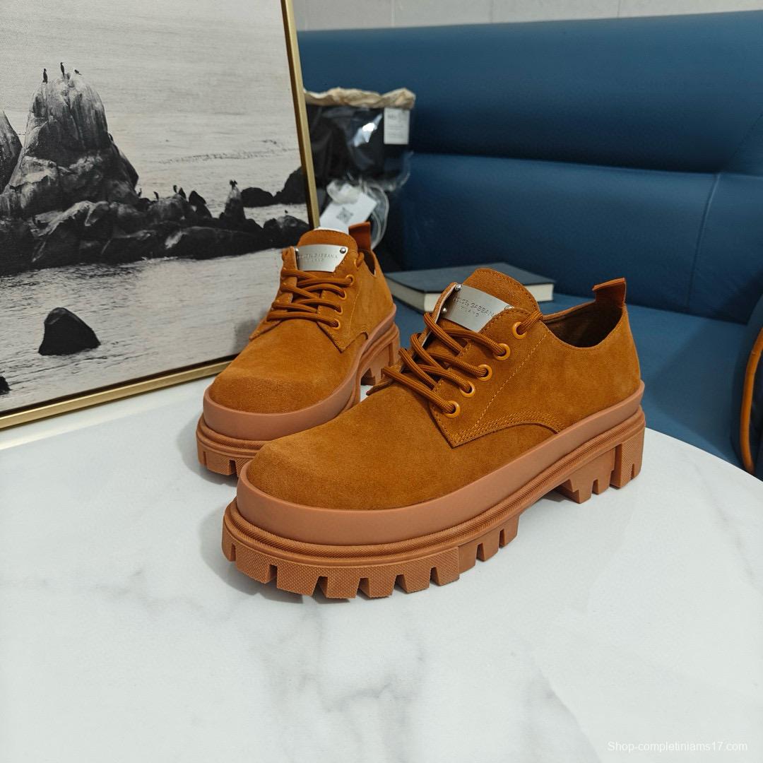 2024 Men Dolce & Gabbana Brown Suede Derby MJ00310