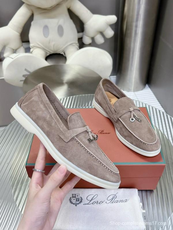2024 Unisex LP Beige Suede Loafers MJ00270