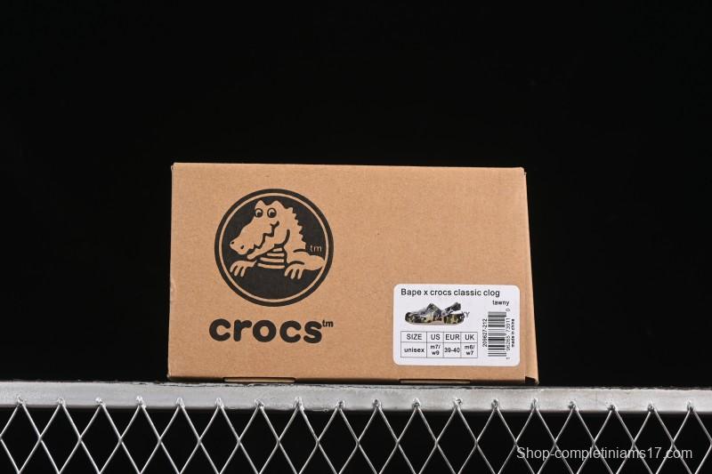 Bape x Crocs Classic Clog Camouflage Print Comfortable Versatile Clog - B.D4