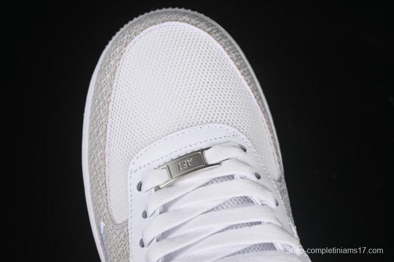 Nike Air Force 1'07 Low Denim Small Swoosh Casual Sneakers - ZH0316-092