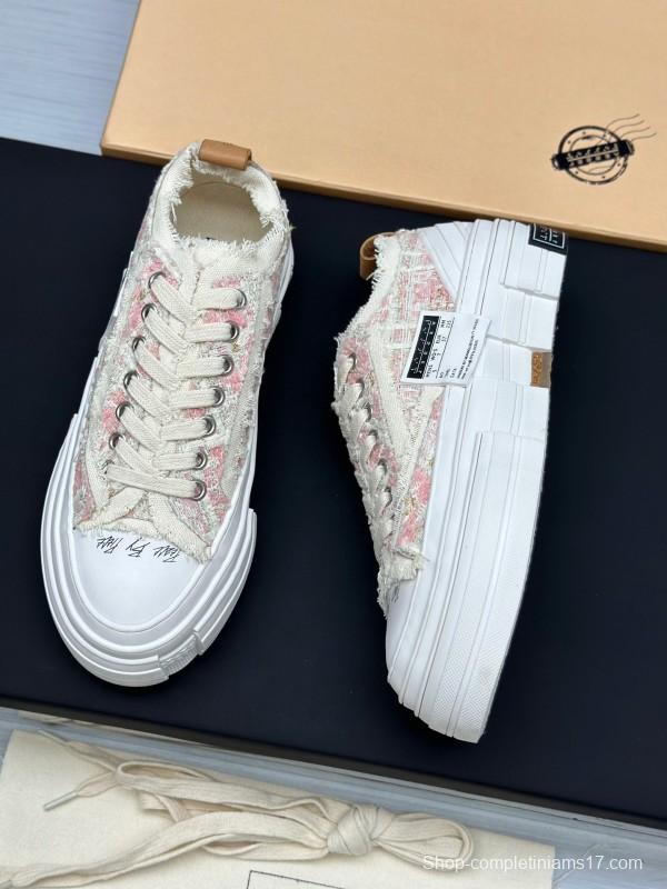 2025 Unisex XVESSEL White Canvas Plimsolls Distressed Design AS00260