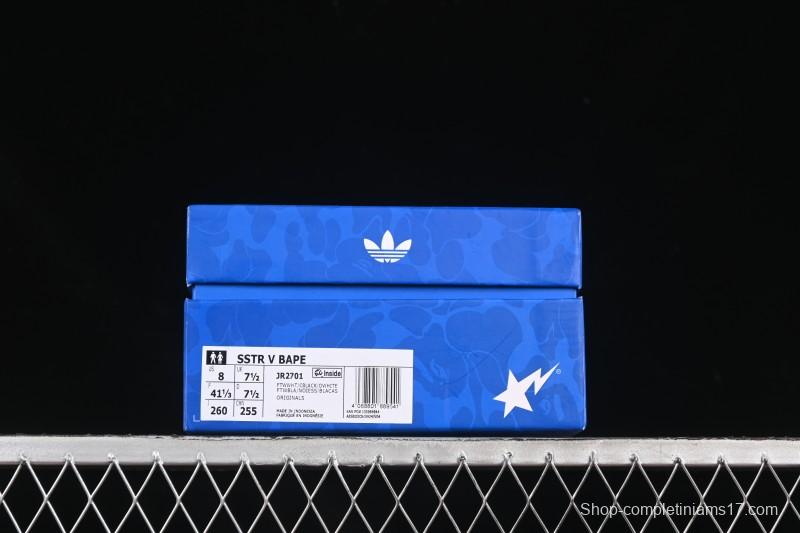 Adidas Bape Superstar Casual Sneakers with Shell Toe Design - JR2701