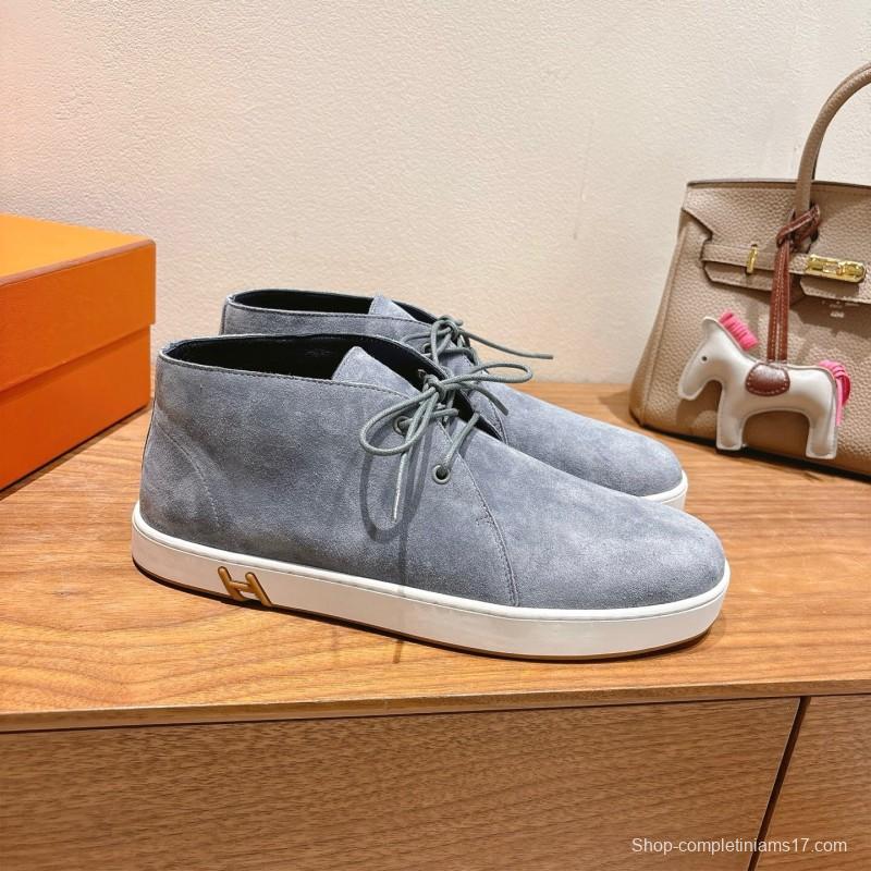 2025 Unisex H Grey Suede Boots AS00380