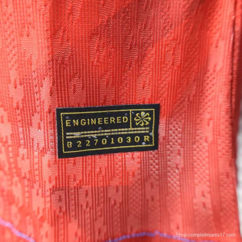 Player Version 25/26 Barcelona Travis Scott Blue with Red Half Split Jersey