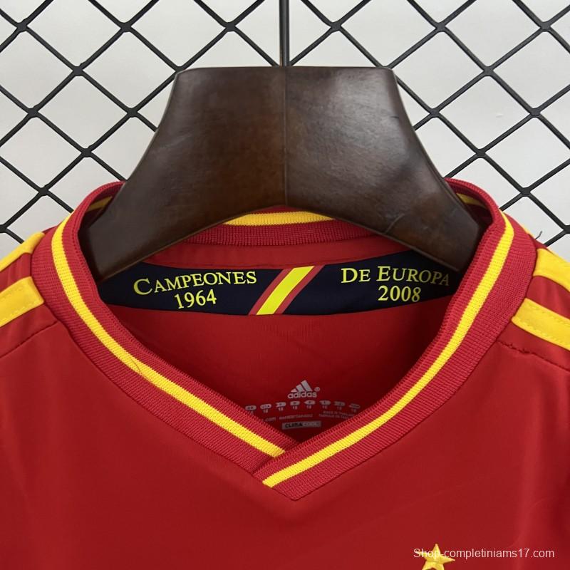 Retro 2012 Kids Spain Home Size 16-28 Jersey