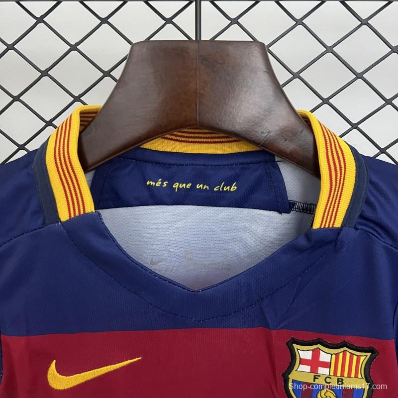 15/16 Kids Barcelona Home Size 16-28 Jersey
