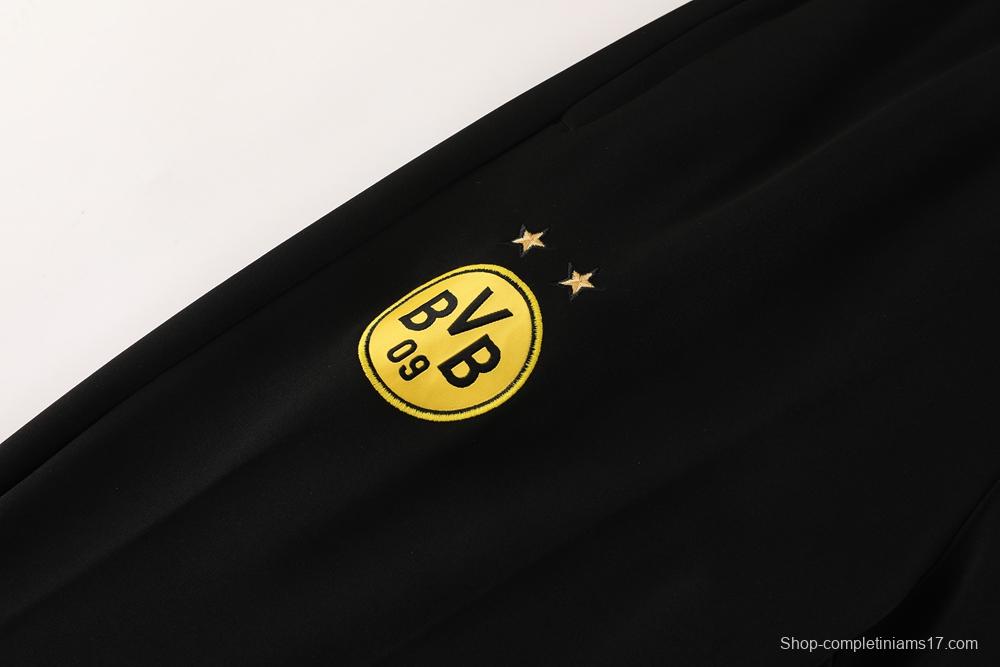 25/26 Borussia Dortmund Black/Yellow Full Zipper Jacket +Long Pants