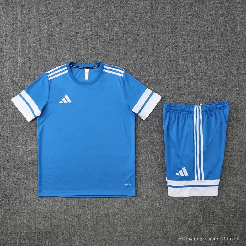2025 Adidas Blue Short Sleeve Jersey+Shorts