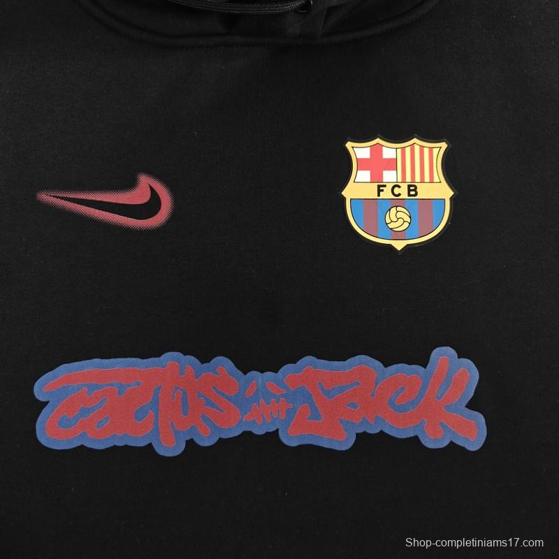 25/26 Barcelona Black Cactus Jack Hoodie -7 Colors