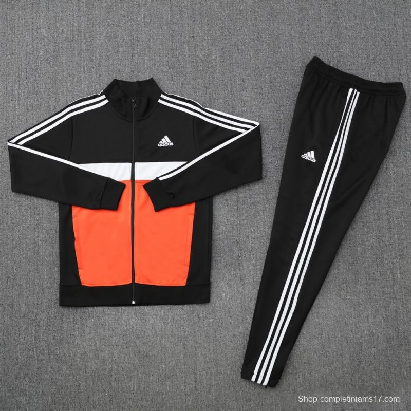 2025 Adidas Orange/Black Full Zipper Jacket +Long Pants