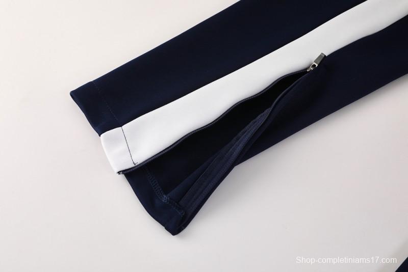 2025 Nike Navy/Red Full Hoodie Zipper Jacket +Long Pants