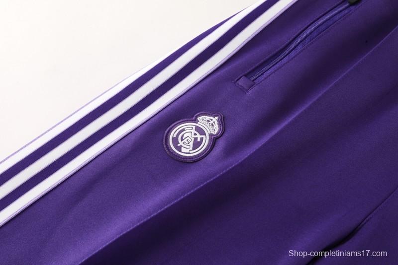 25/26 Real Madrid Purple Full Zipper Jacket +Long Pants