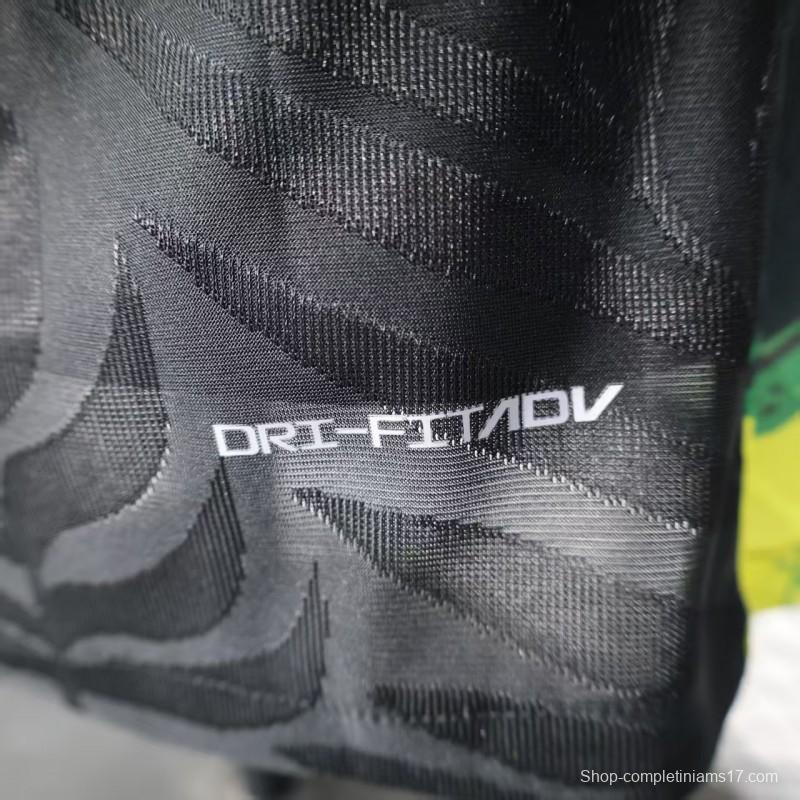 Player Version 2025 Brazil Black with Eagle Print Jersey