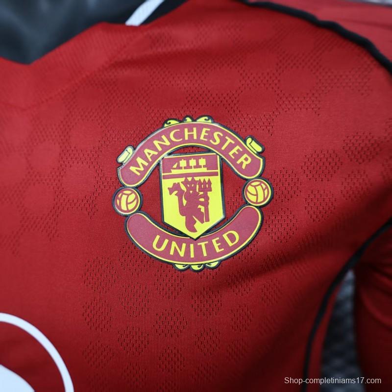 Player Version 25/26 Manchester United Long Sleeve Home Jersey