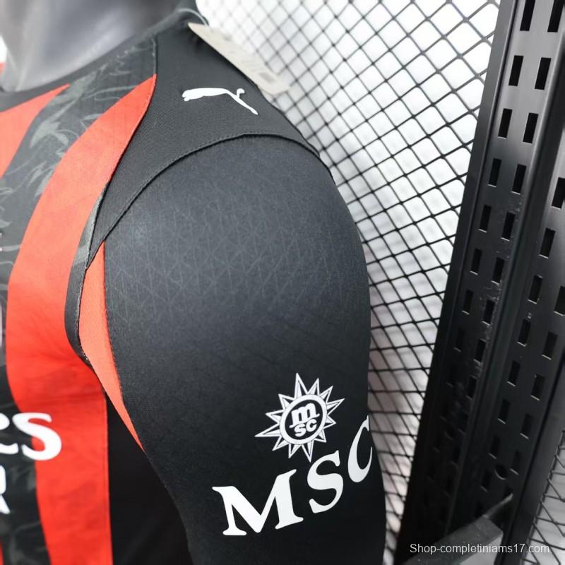 Player Version 25/26 AC Milan Home Long Sleeve Jersey