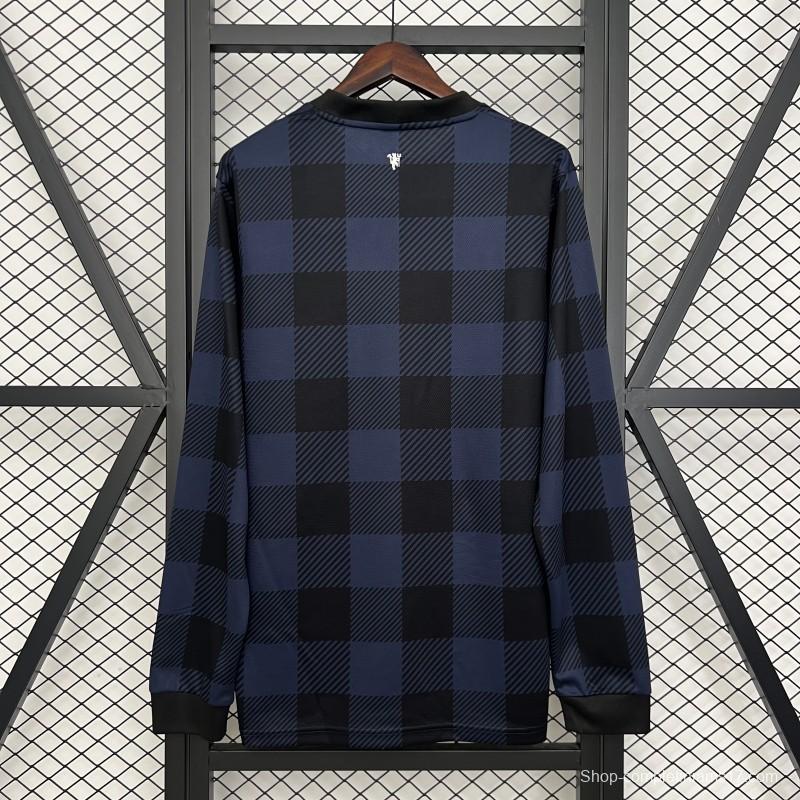 13/14 Retro Manchester United Long Sleeve Black Jersey