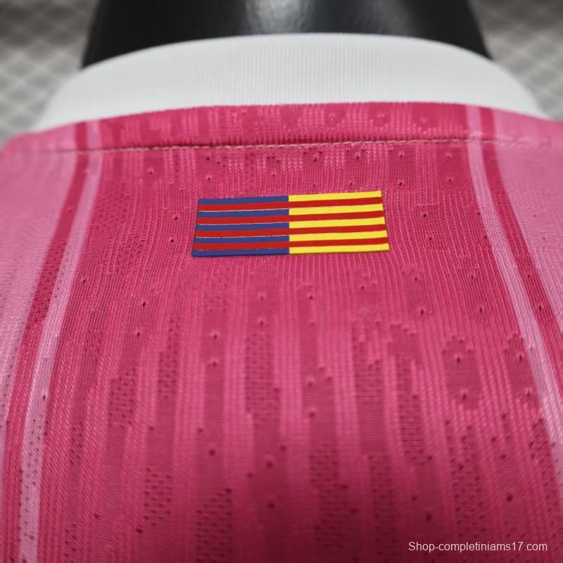 Player Version 25/26 FC Barcelona Pink with Gradient Fade Jersey