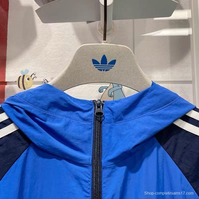 2025 Adidas Original Navy/Green White Windbreaker
