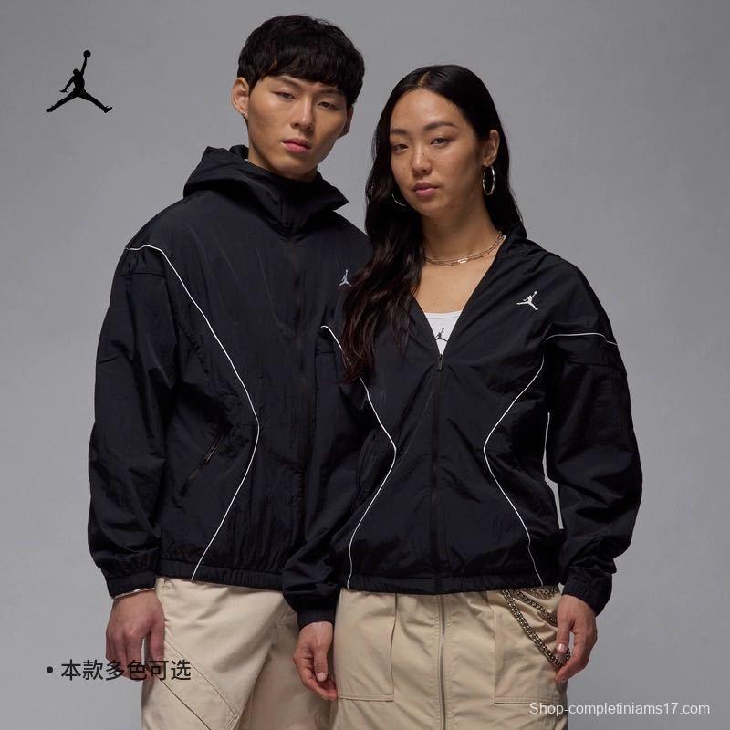 2025 NIKE Air Jordan Black Hoodie Windbreaker