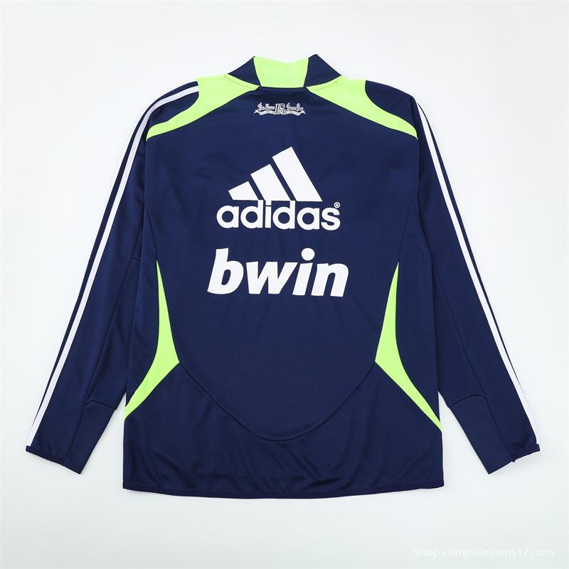 Retro 12/13 Real Madrid Royal Blue Half Zipper Jacket+Long Pants