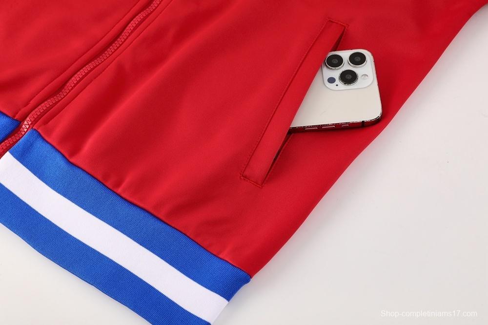 25/26 Atletico Madrid Red Full Zipper Jacket + Long Pants