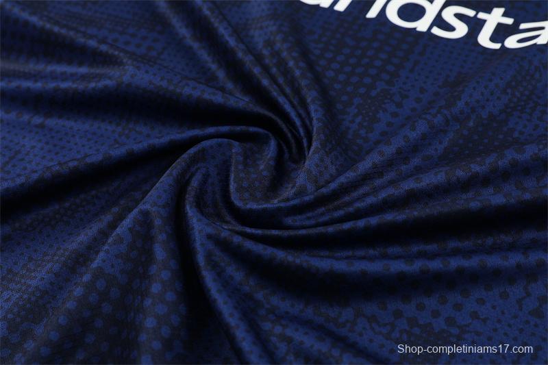 25/26 Olympique de Marseille Royal Blue Camouflage with XS Short Sleeve+Soccer Shorts