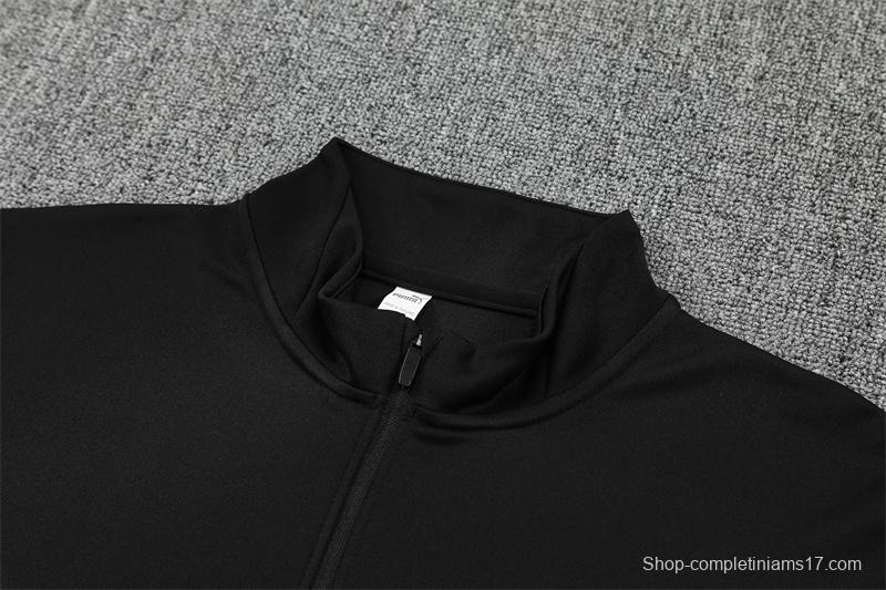 25/26 Manchester City Black Half Zipper Jacket+Long Pants