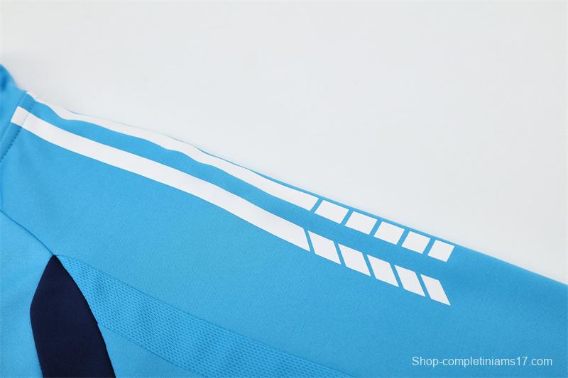 Retro 05/06 Real Madrid Light Blue Half Zipper Jacket