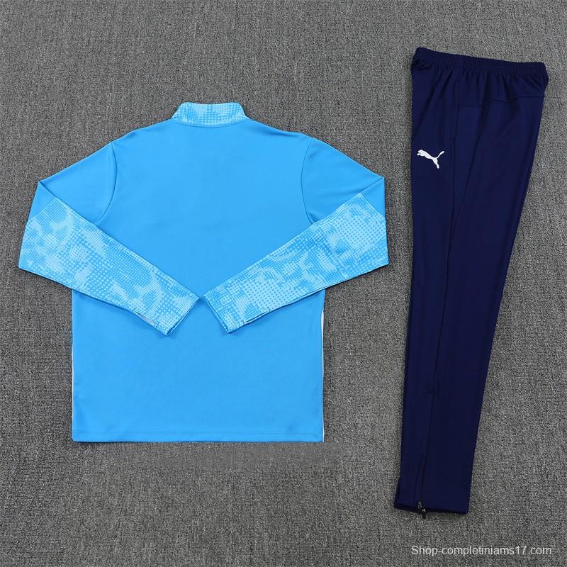 25/26 Manchester City Light Blue Camouflage Half Zipper Jacket+Long Pants