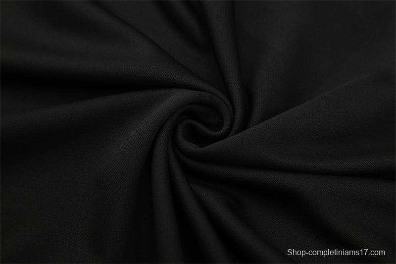 Retro 03/04 AC Milan Black Half Zipper Jacket+Long Pants