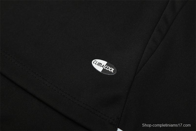 Retro 04/05 Real Madrid Black Half Zipper Jacket