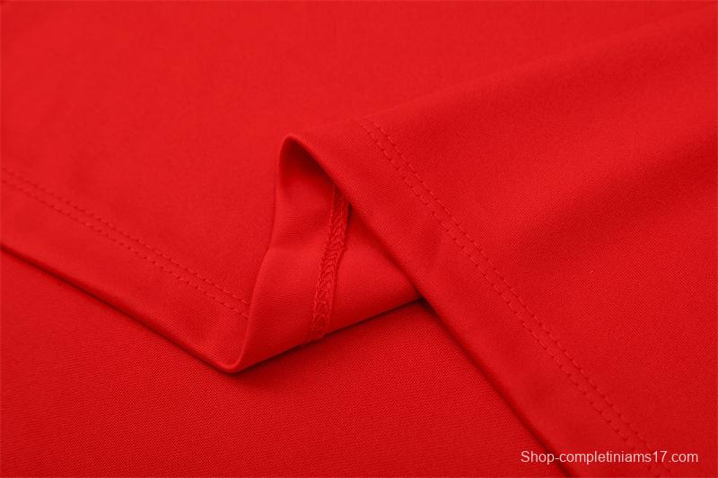 Retro 04/05 AC Milan Red Half Zipper Jacket+Long Pants